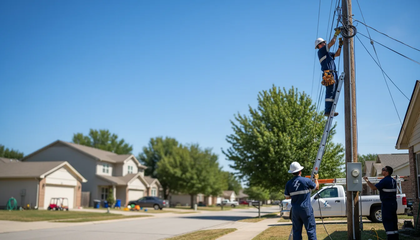 Residential electrician providing installation services in Blue Ridge, TX